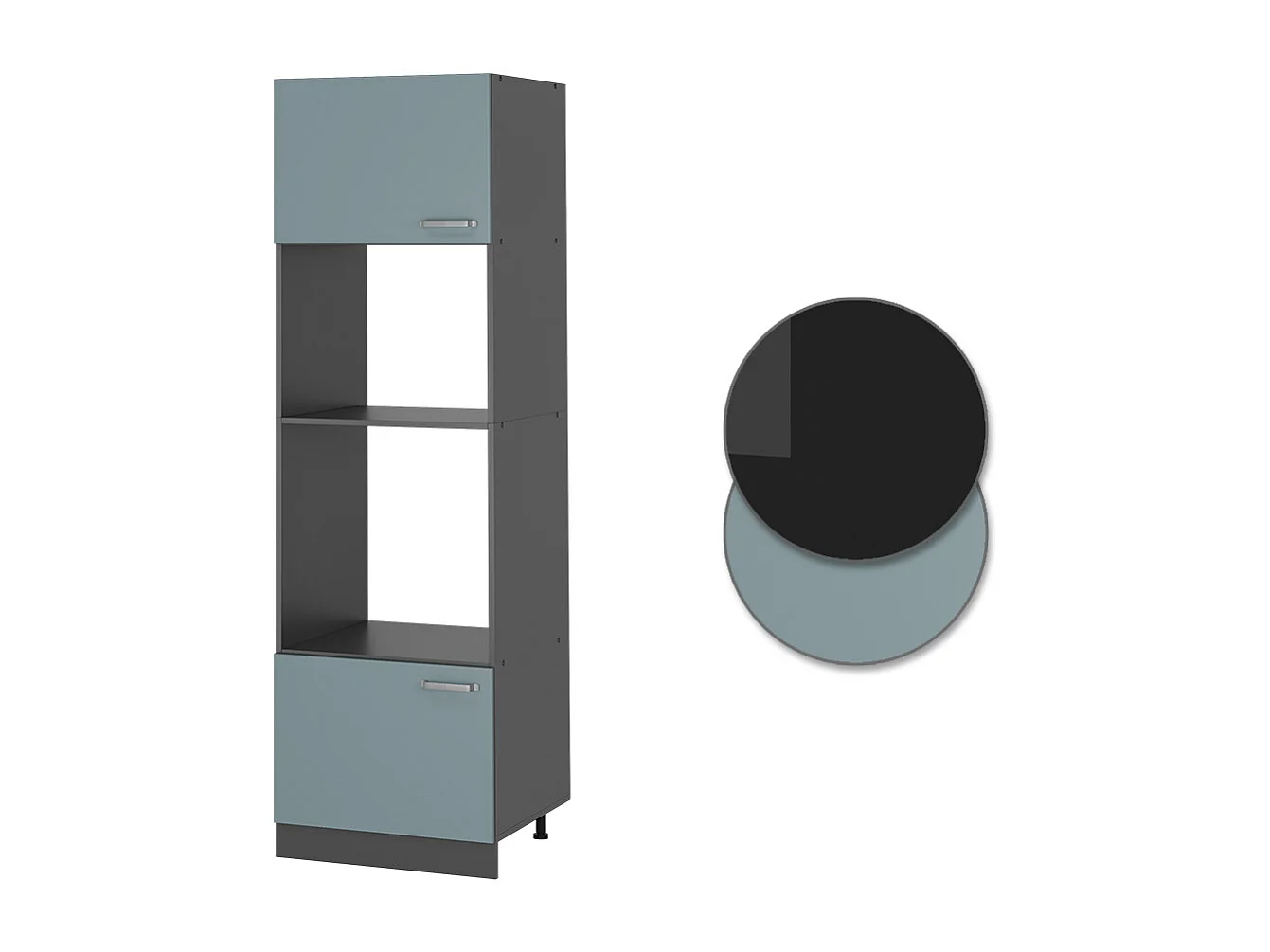 Szafka do mikrofalówki niebiesko-szary 60x57.2x206.8 r-line