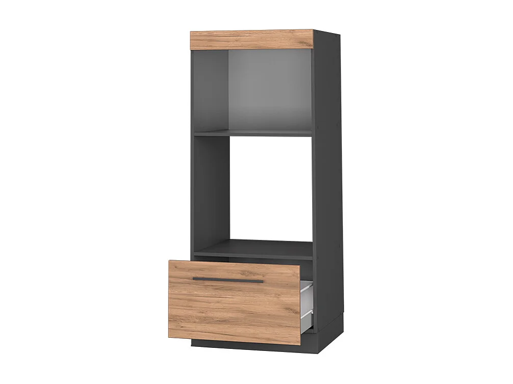 Armoire micro-ondes chêne de force doré 60x58.1x153.6 fame-line