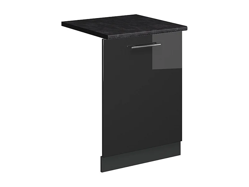 Façade de lave-vaisselle anthracite haute brillance 60x1.6x81.8 fame-line
