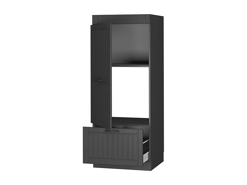 Armoire micro-ondes gris foncé 60x58.1x153.6 fame-line