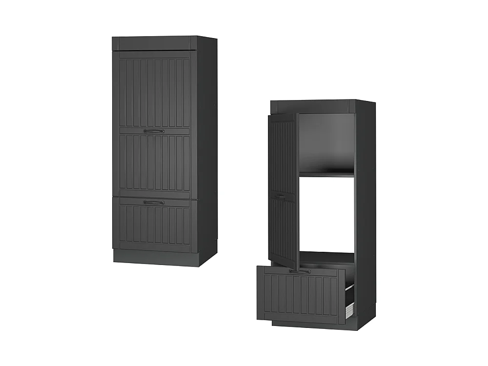 Mikrovågsskåp mörkgrå 60x58.1x153.6 fame-line