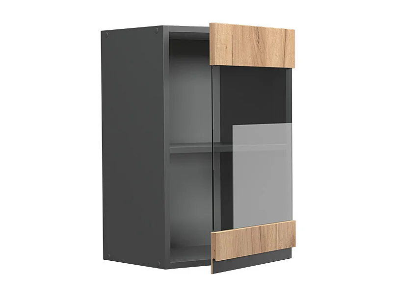 Armario de cocina con vidrio roble dorado 40x31x60 r-line