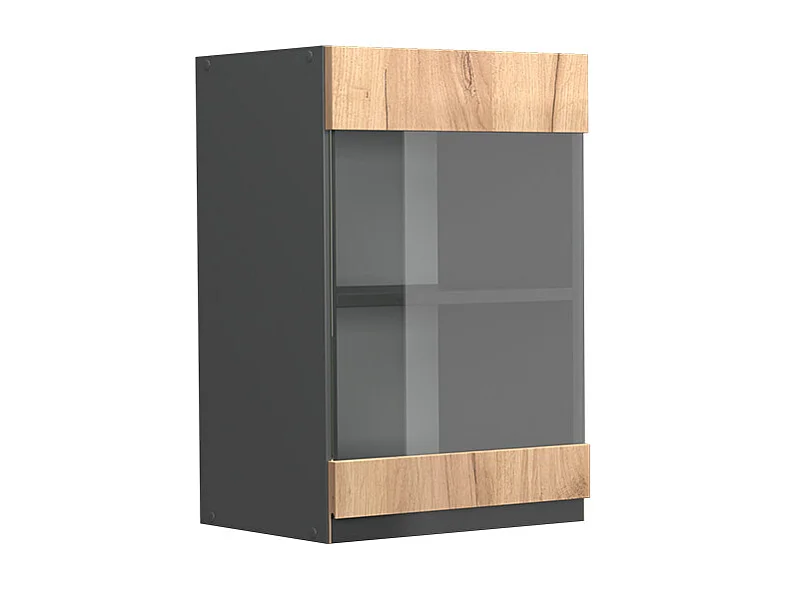 Armoire en verre chêne de force doré 40x31x60 r-line