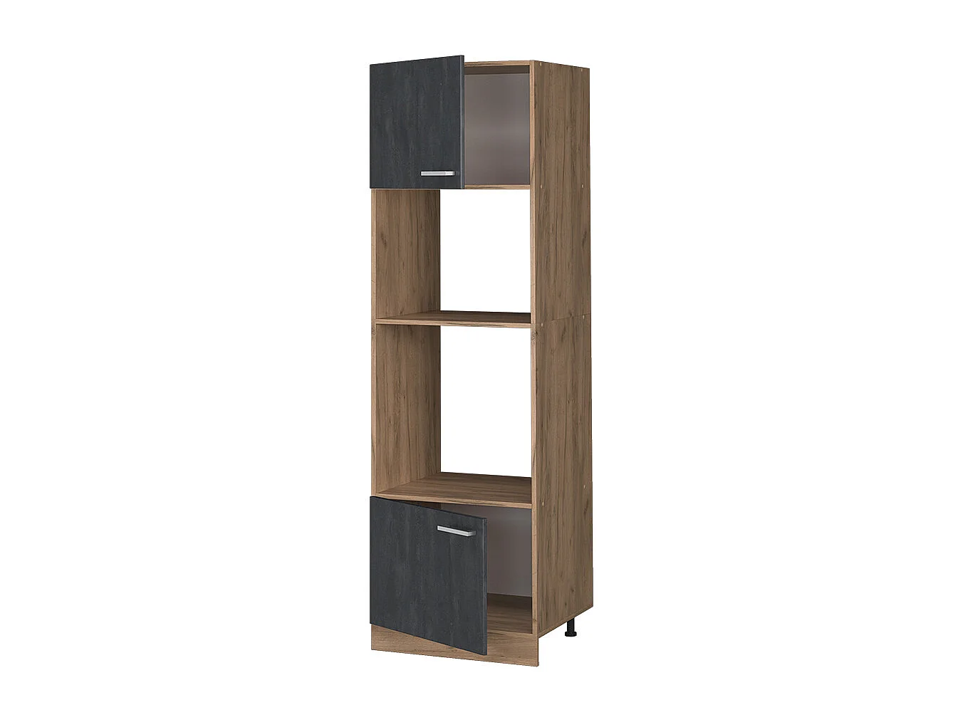 Armoire micro-ondes béton noir 60x57.2x206.8 r-line