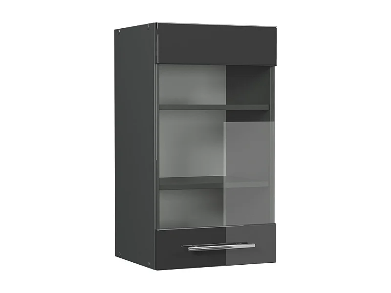 Armario de cocina con vidrio antracita alto brillo 40x34.1x72 fame-line