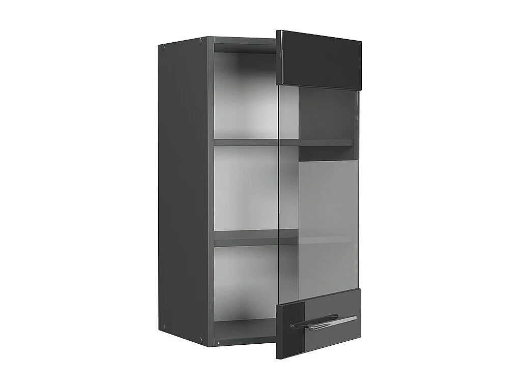 Armario de cocina con vidrio antracita alto brillo 40x34.1x72 fame-line