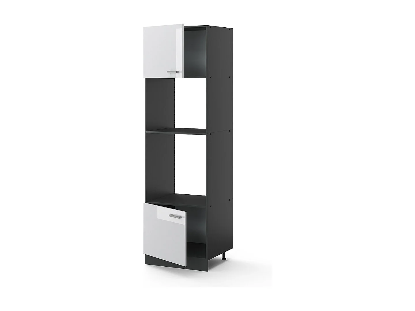 Szafka do mikrofalówki biały wysoki połysk 60x57.2x206.8 r-line