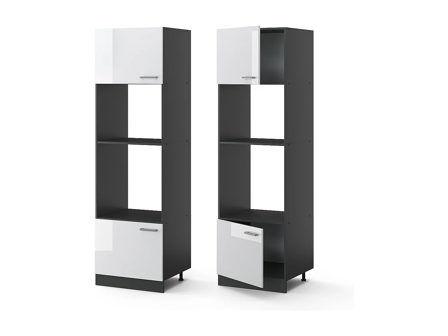 Armoire micro-ondes blanc haute brillance 60x57.2x206.8 r-line