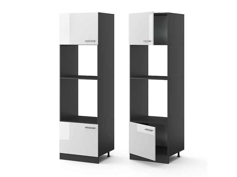 Armoire micro-ondes blanc haute brillance 60x57.2x206.8 r-line