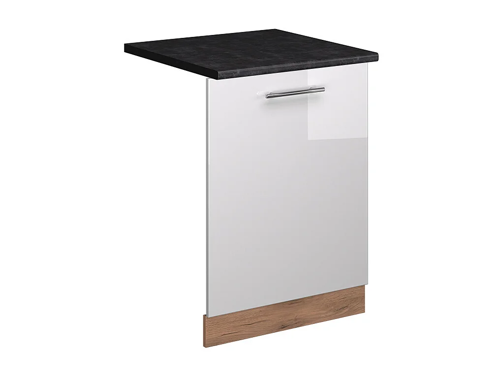 Façade de lave-vaisselle blanc haute brillance 60x1.6x81.8 fame-line