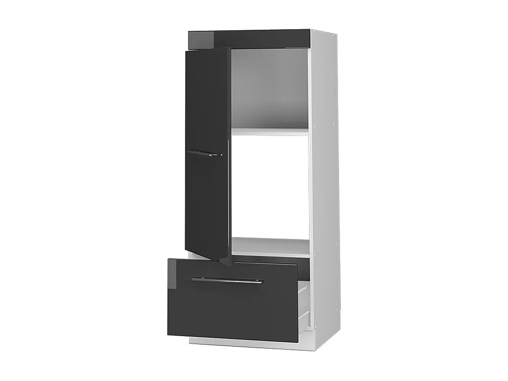 Armoire micro-ondes anthracite haute brillance 60x58.1x153.6 fame-line