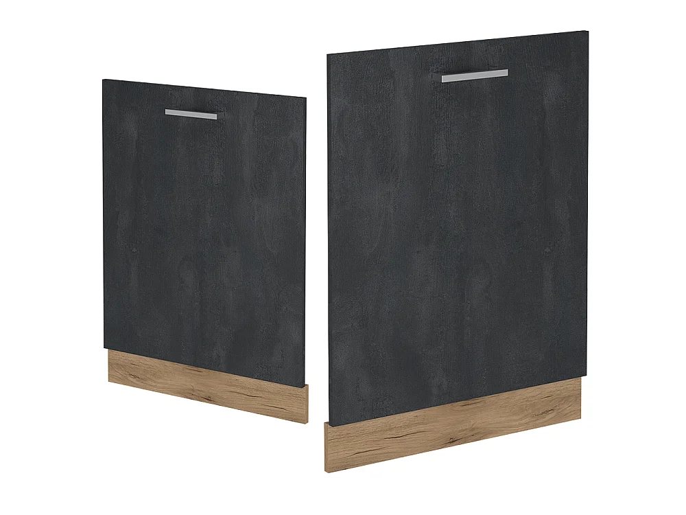 Dishwasher front panel black concrete 60x1.6x81.8 r-line