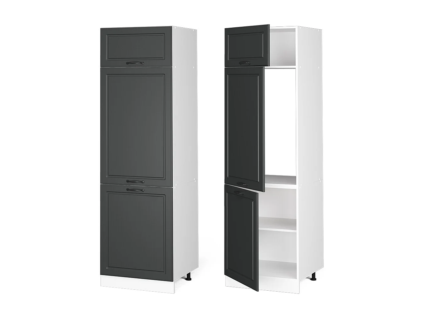 Armoire pour frigo anthracite campagne 60x57.2x206.8 r-line