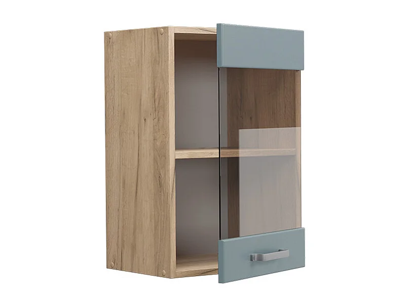 Armoire en verre bleu-gris 40x31x60 r-line
