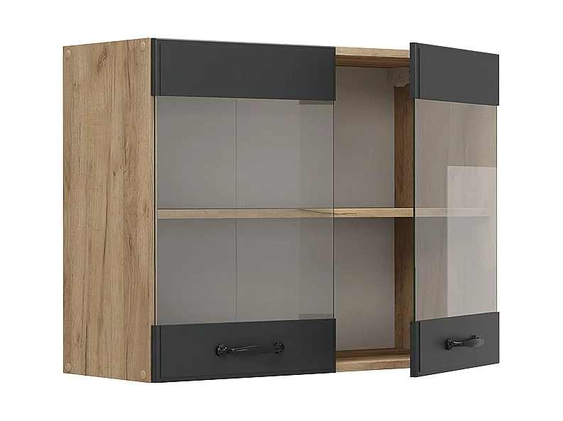 Armoire en verre anthracite campagne 80x31x60 r-line