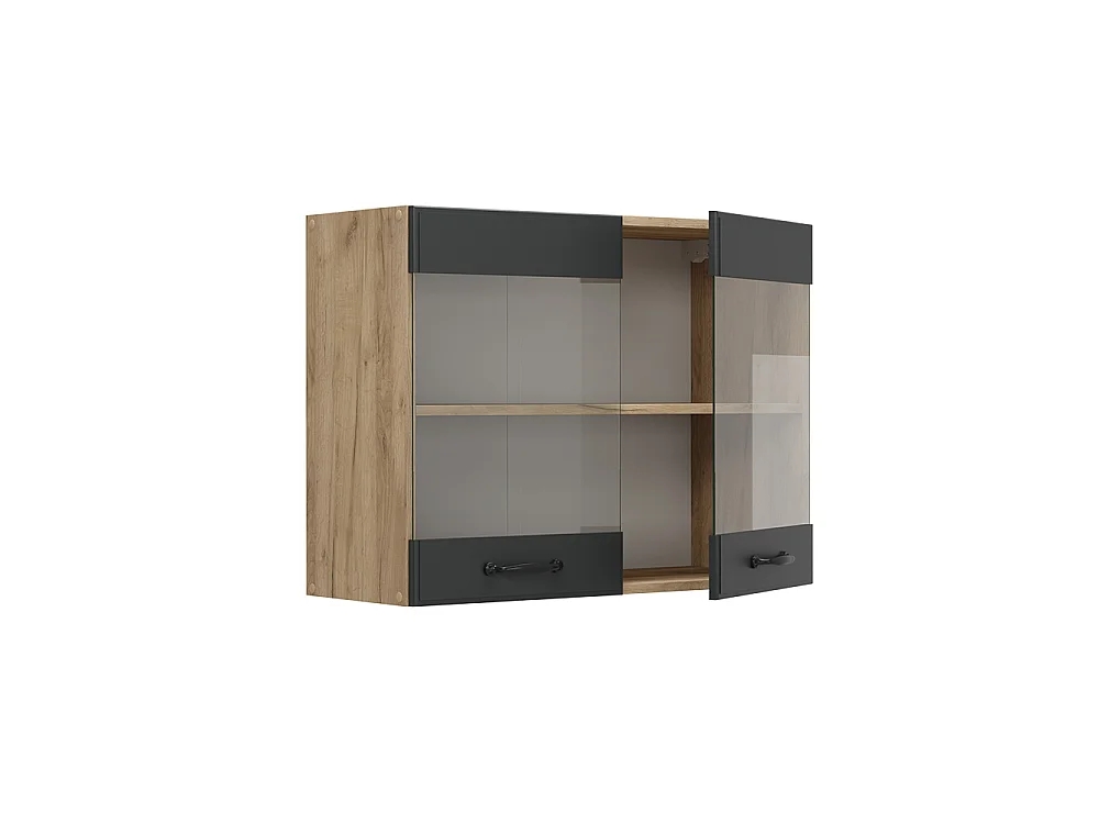 Köksglasskåp antracit hus på landet 80x31x60 r-line