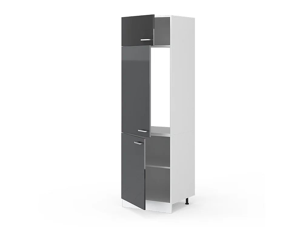 Armoire pour frigo anthracite haute brillance 60x57.2x206.8 r-line