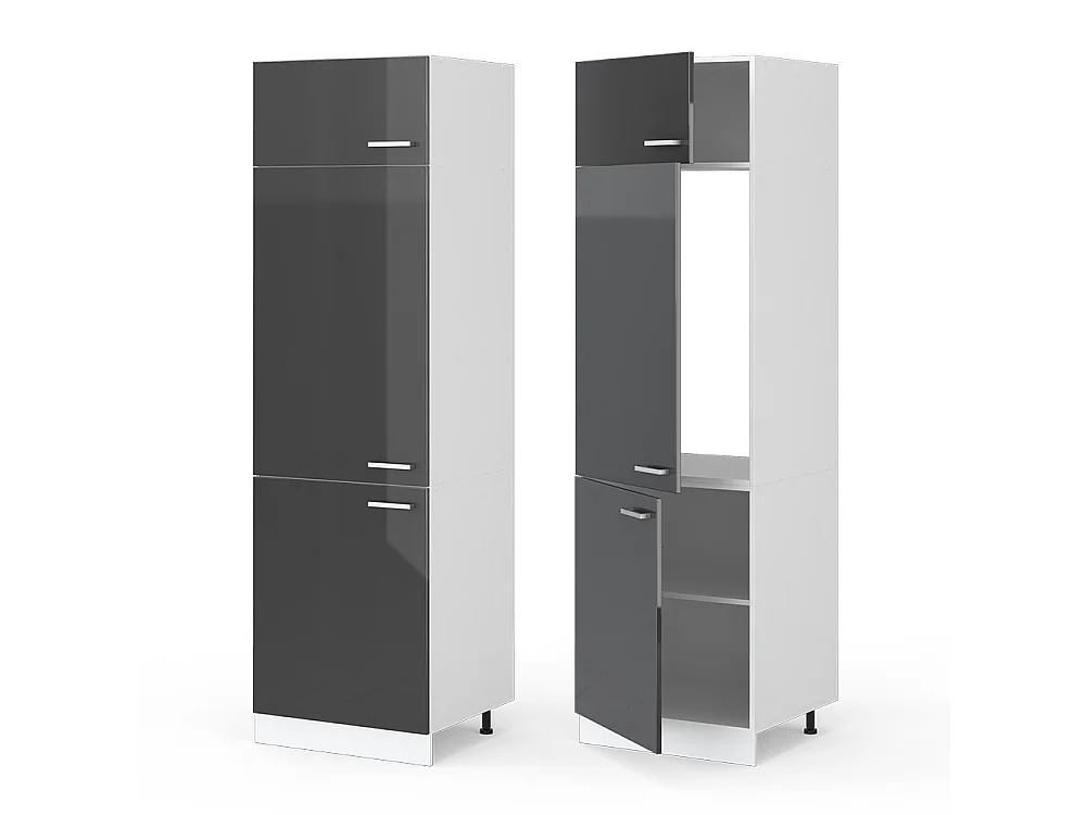 Armoire pour frigo anthracite haute brillance 60x57.2x206.8 r-line