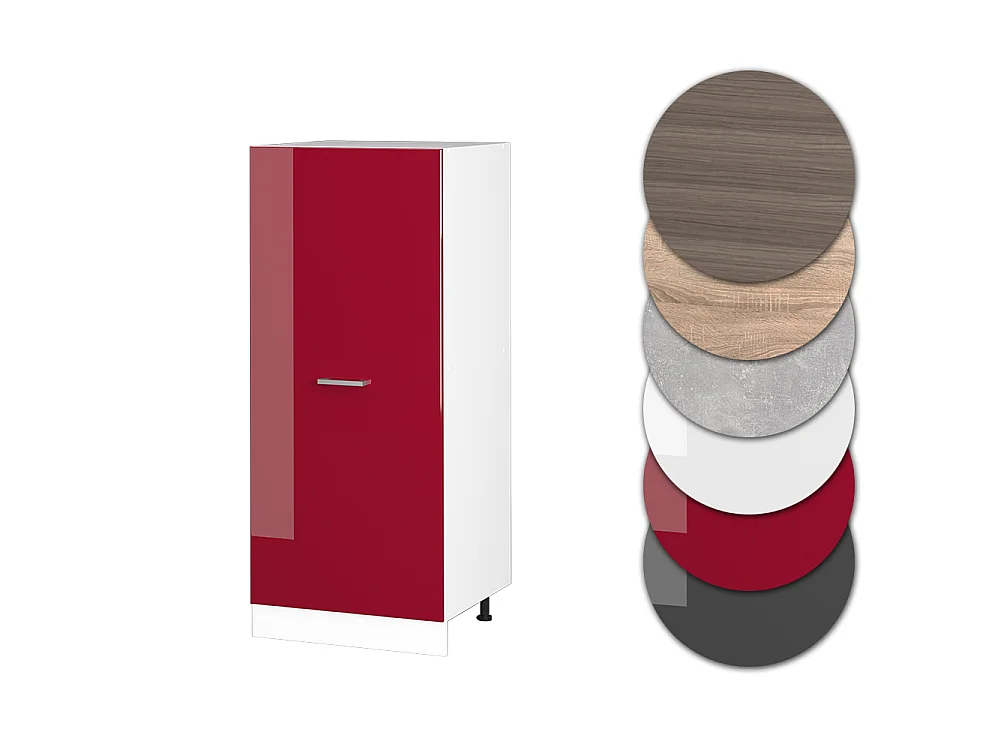 Tall cabinet red high gloss 60x57x143 r-line