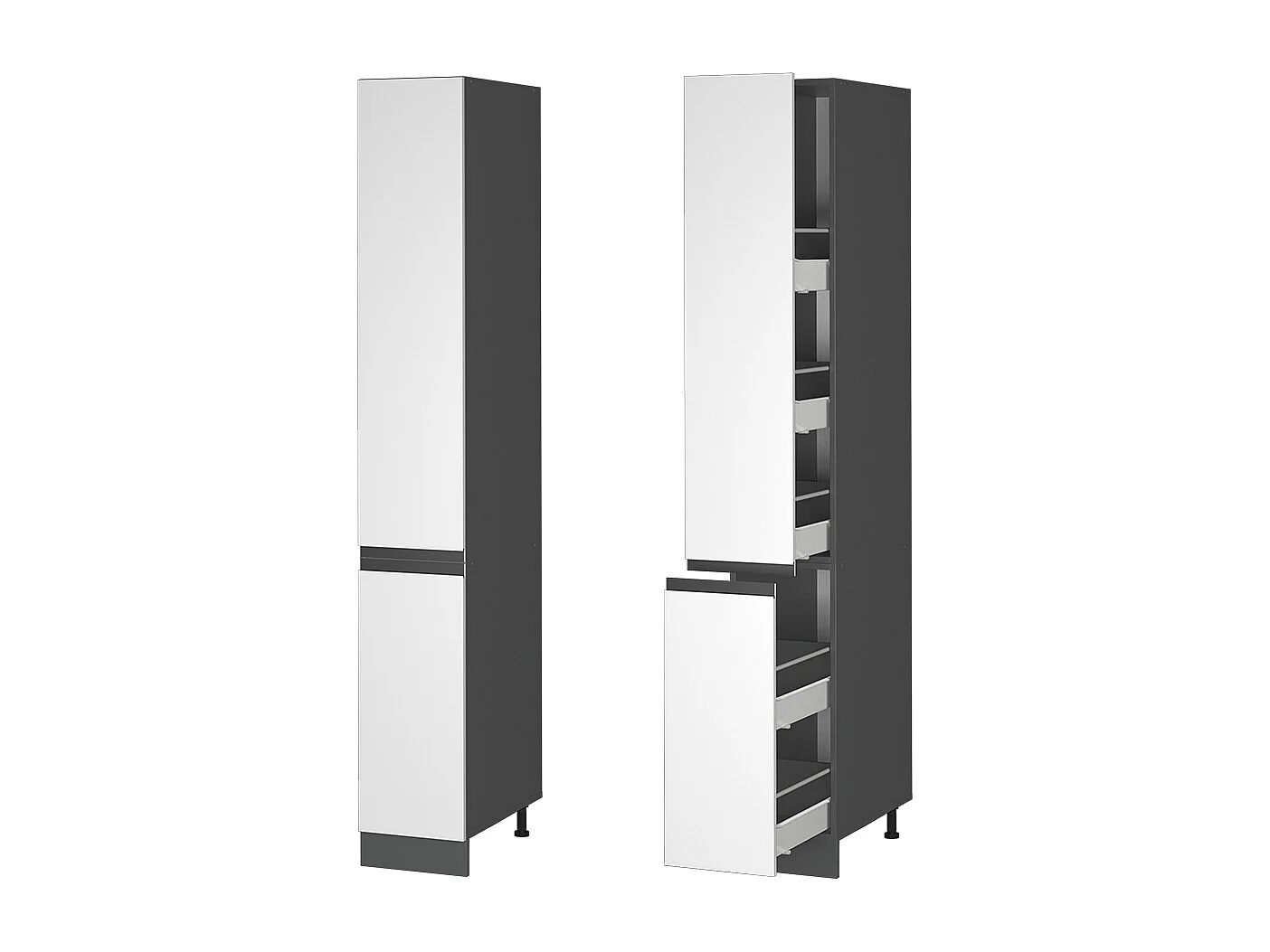 Meuble haute de cuisine blanc 30x57.2x206.8 r-line