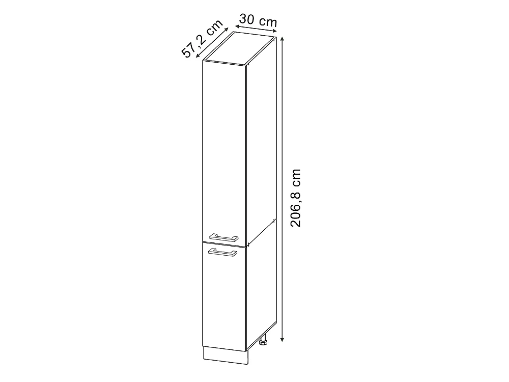 Pharmacy cabinet blue-grey 30x57.2x206.8 r-line