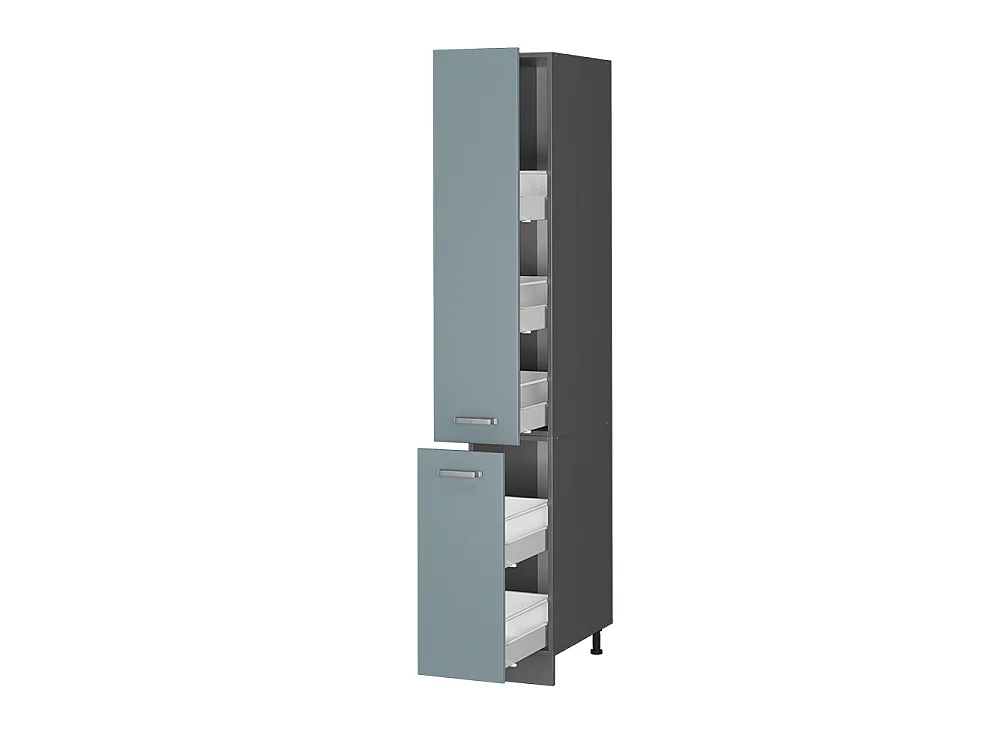 Pharmacy cabinet blue-grey 30x57.2x206.8 r-line