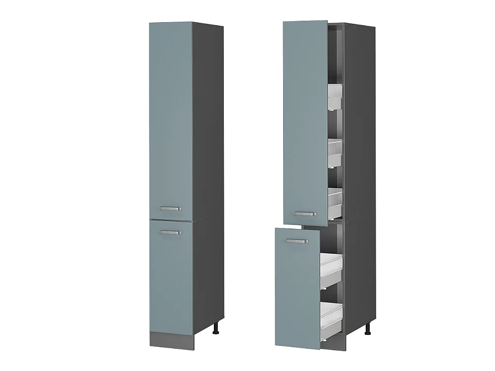 Pharmacy cabinet blue-grey 30x57.2x206.8 r-line