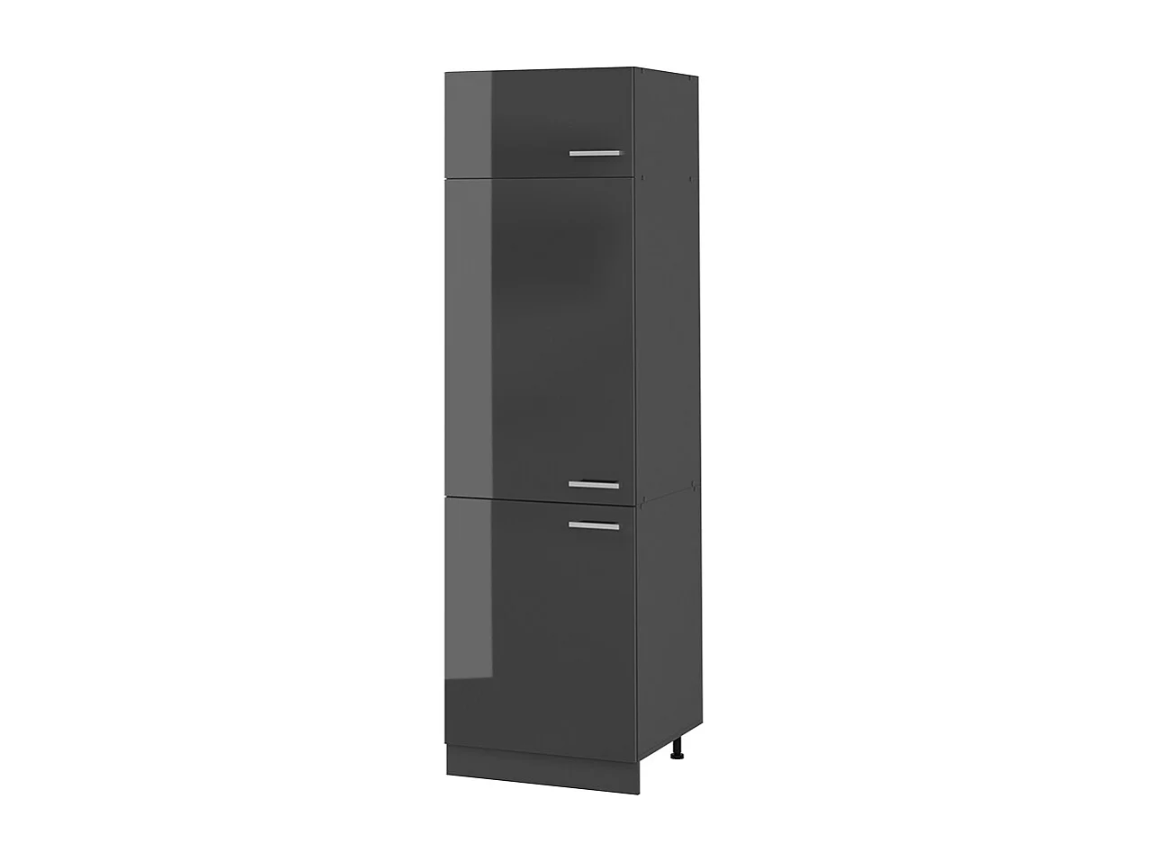 Armario para frigorífico empotrado antracita alto brillo 60x57.2x206.8 r-line
