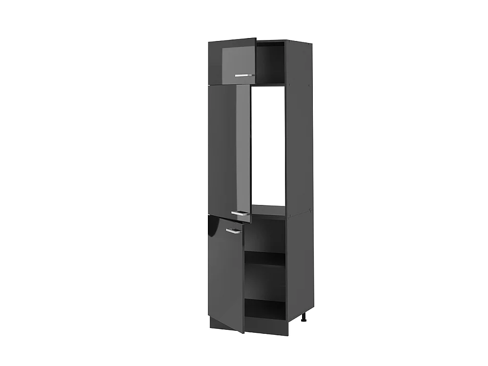Armoire pour frigo anthracite haute brillance 60x57.2x206.8 r-line