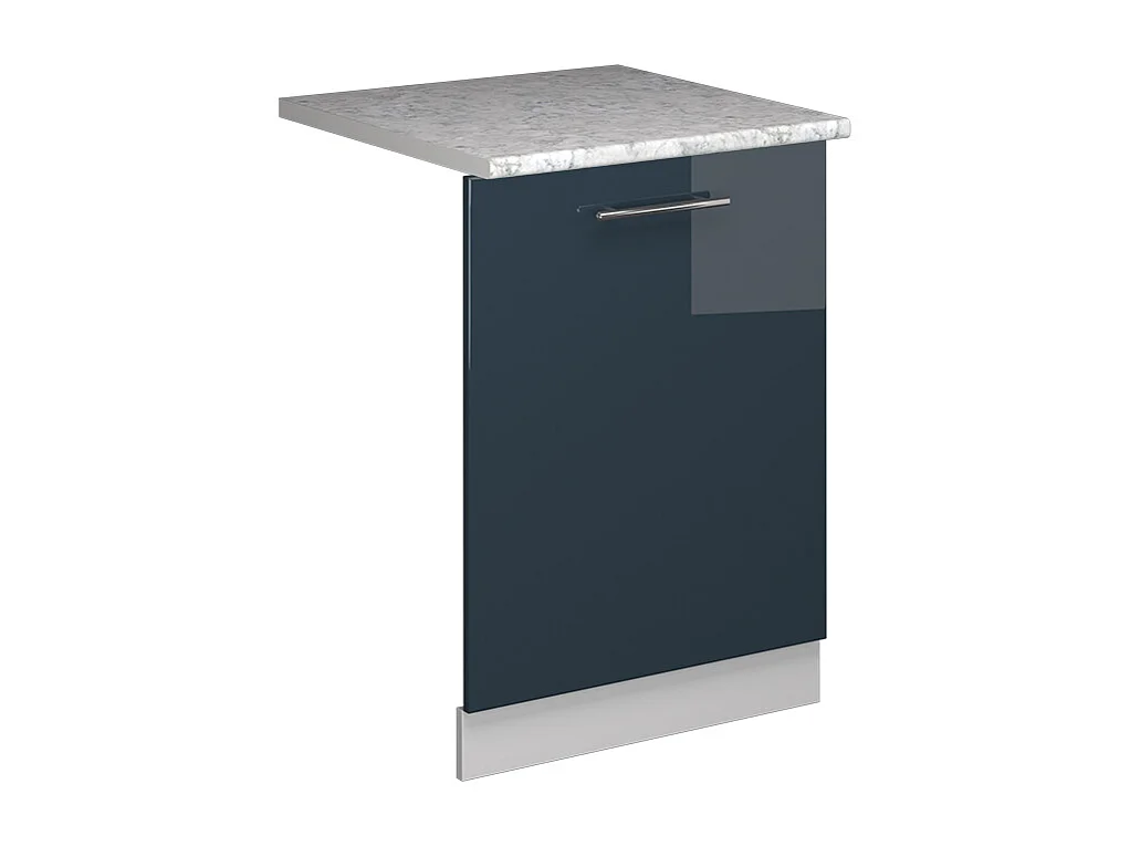 Façade de lave-vaisselle bleu foncé brillant 60x1.6x81.8 fame-line