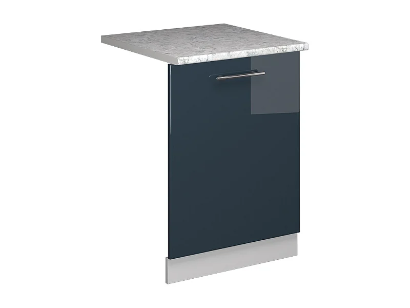 Façade de lave-vaisselle bleu foncé brillant 60x1.6x81.8 fame-line
