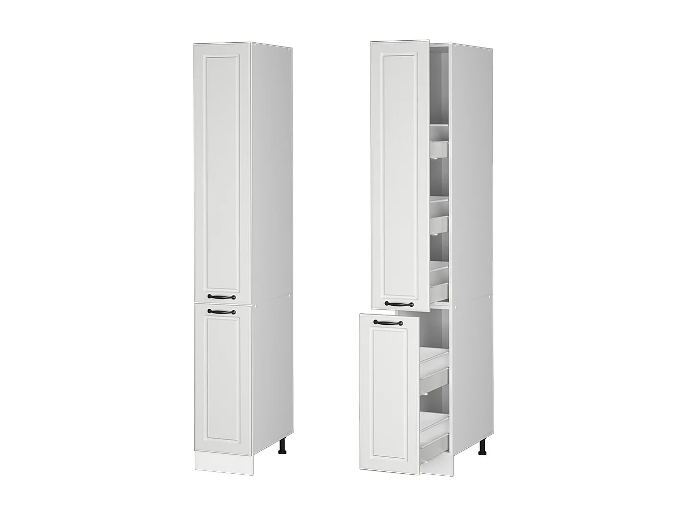 Meuble haute de cuisine blanc campagne 30x57.2x206.8 r-line