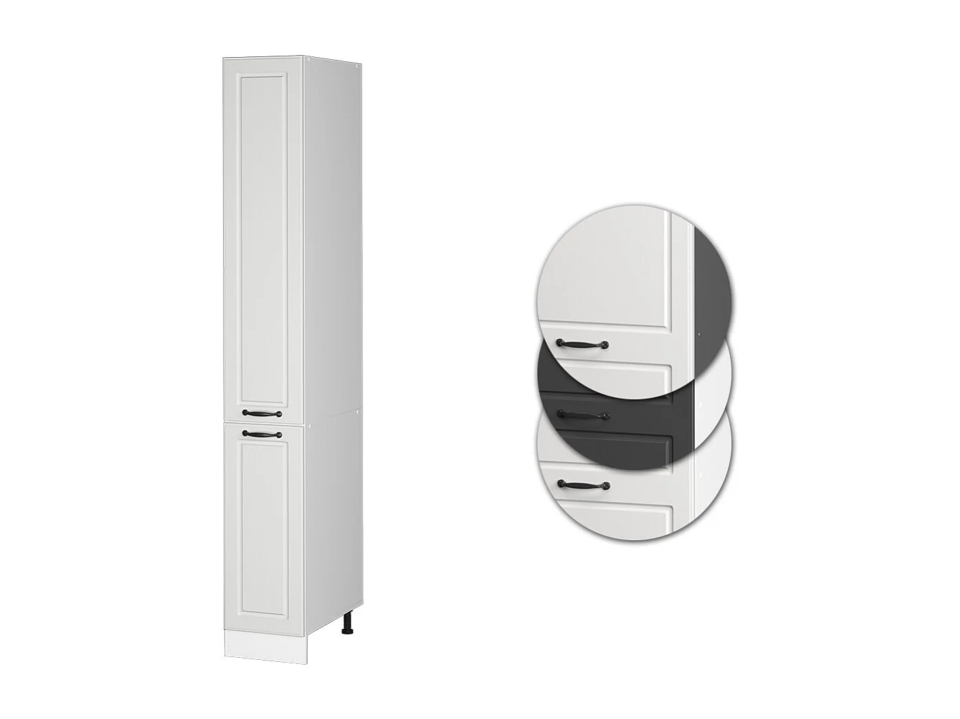 Meuble haute de cuisine blanc campagne 30x57.2x206.8 r-line