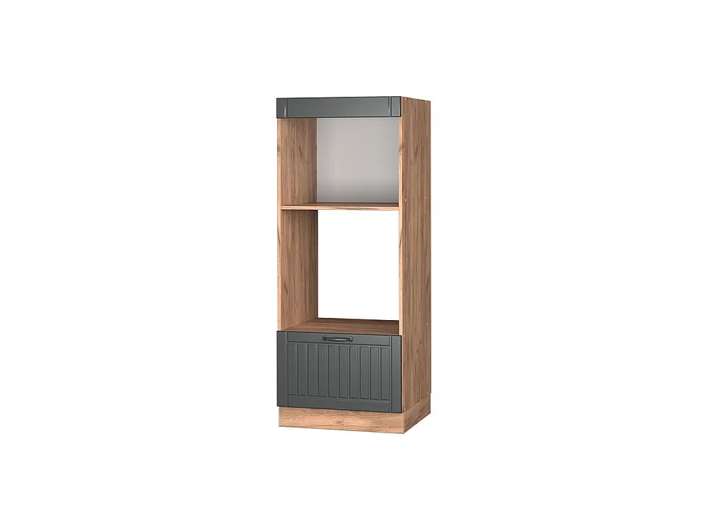 Microwave cabinet dark grey 60x58.1x153.6 fame-line