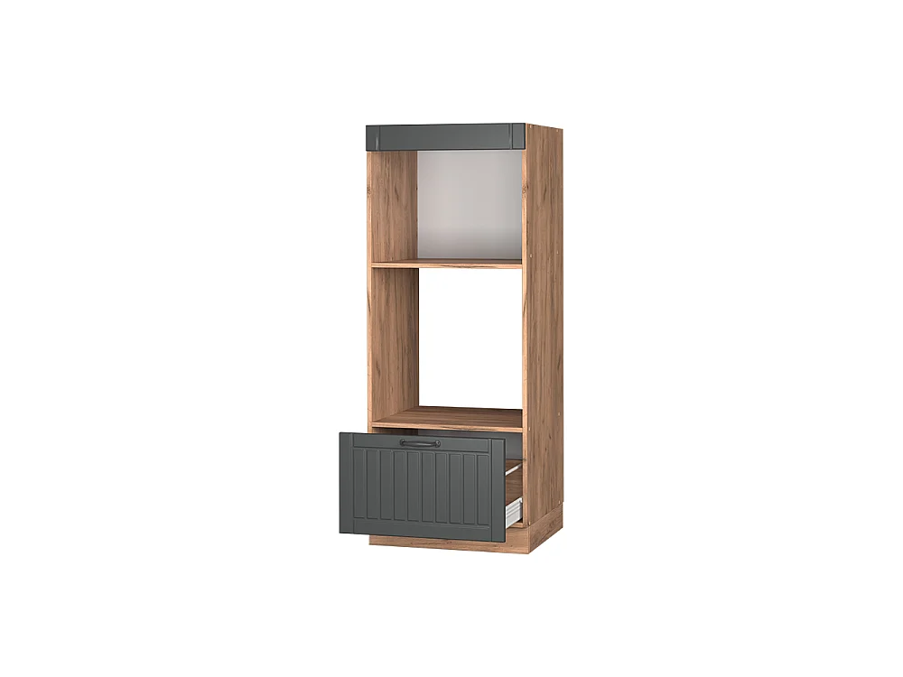 Microwave cabinet dark grey 60x58.1x153.6 fame-line