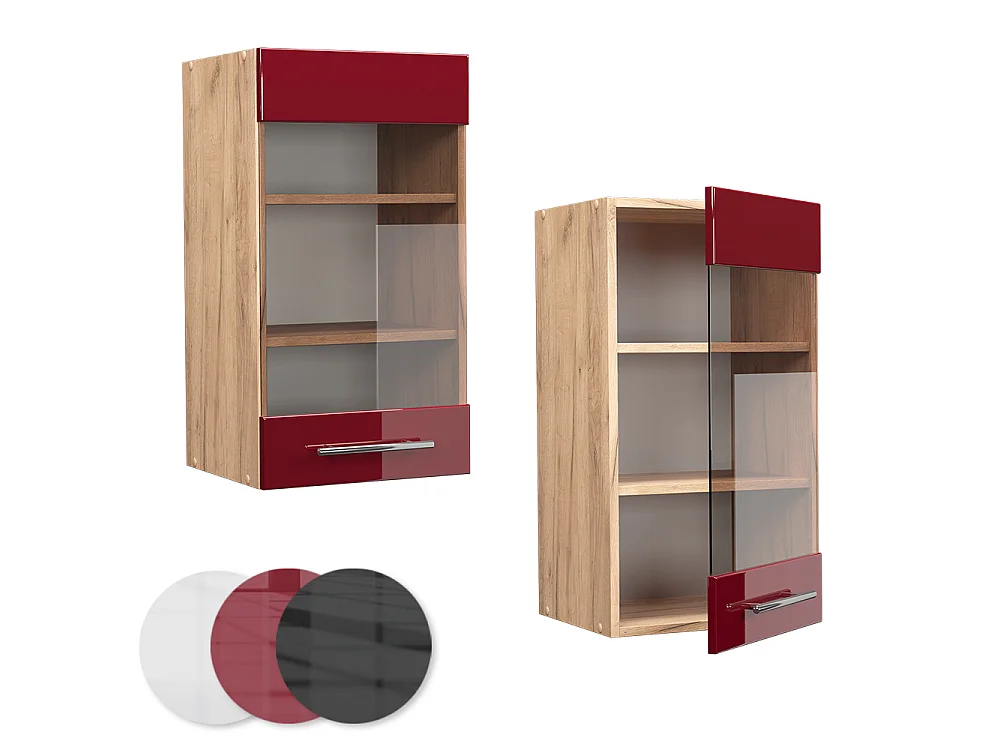 Mobile da cucina in vetro Bordeaux lucido 40x34.1x72 fame-line