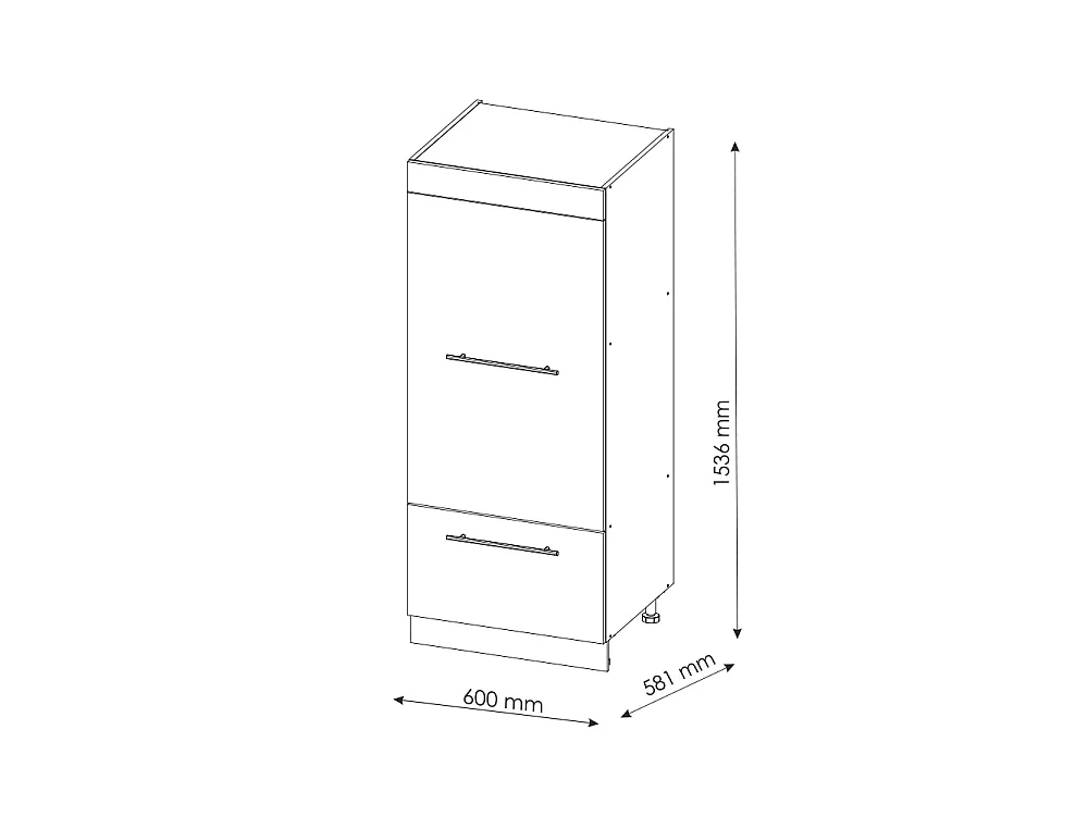 Armoire haute rouge bordeaux haute brillance/blanc 60x58.1x153.6 fame-line