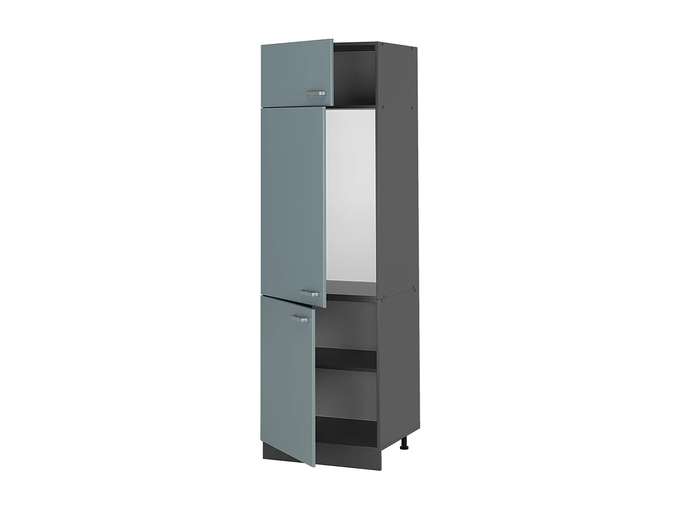 Armoire pour frigo bleu-gris 60x57.2x206.8 r-line