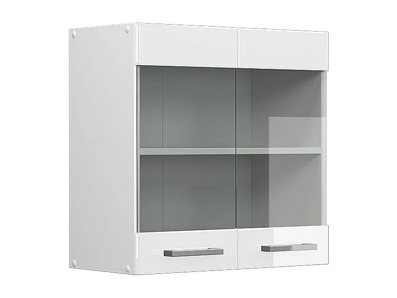 Armoire en verre blanc haute brillance 60x31x60 r-line