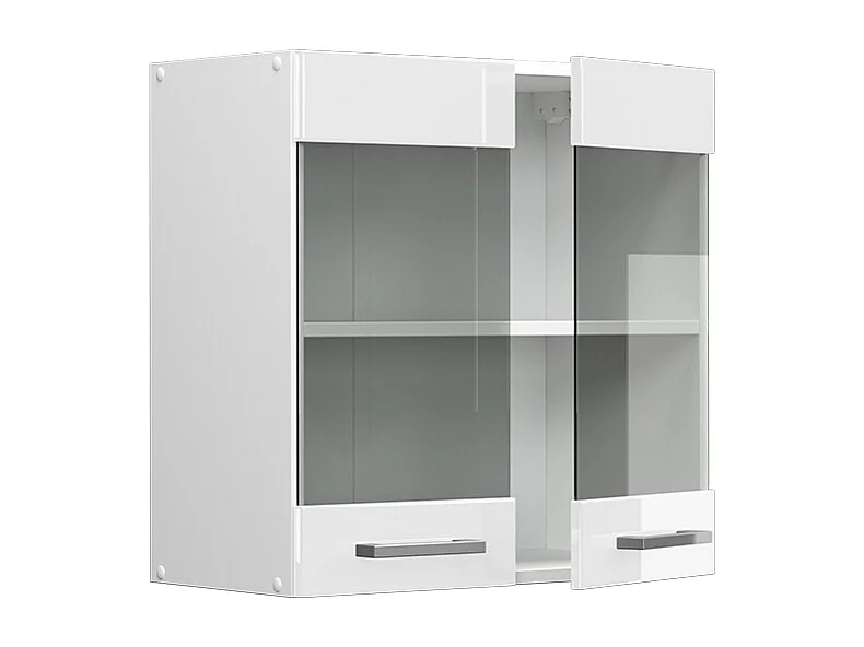 Armoire en verre blanc haute brillance 60x31x60 r-line