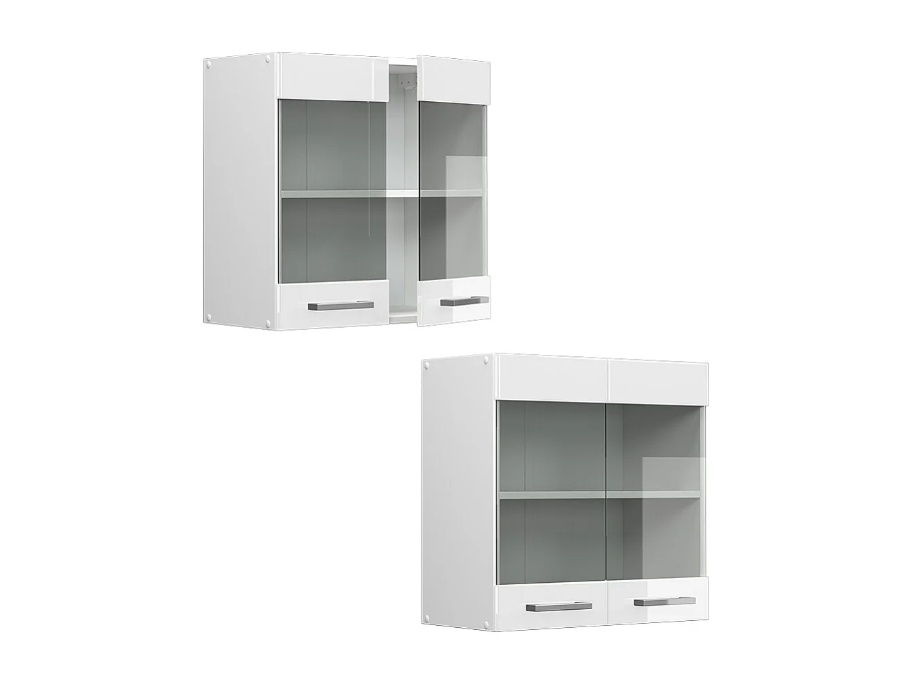 Armoire en verre blanc haute brillance 60x31x60 r-line