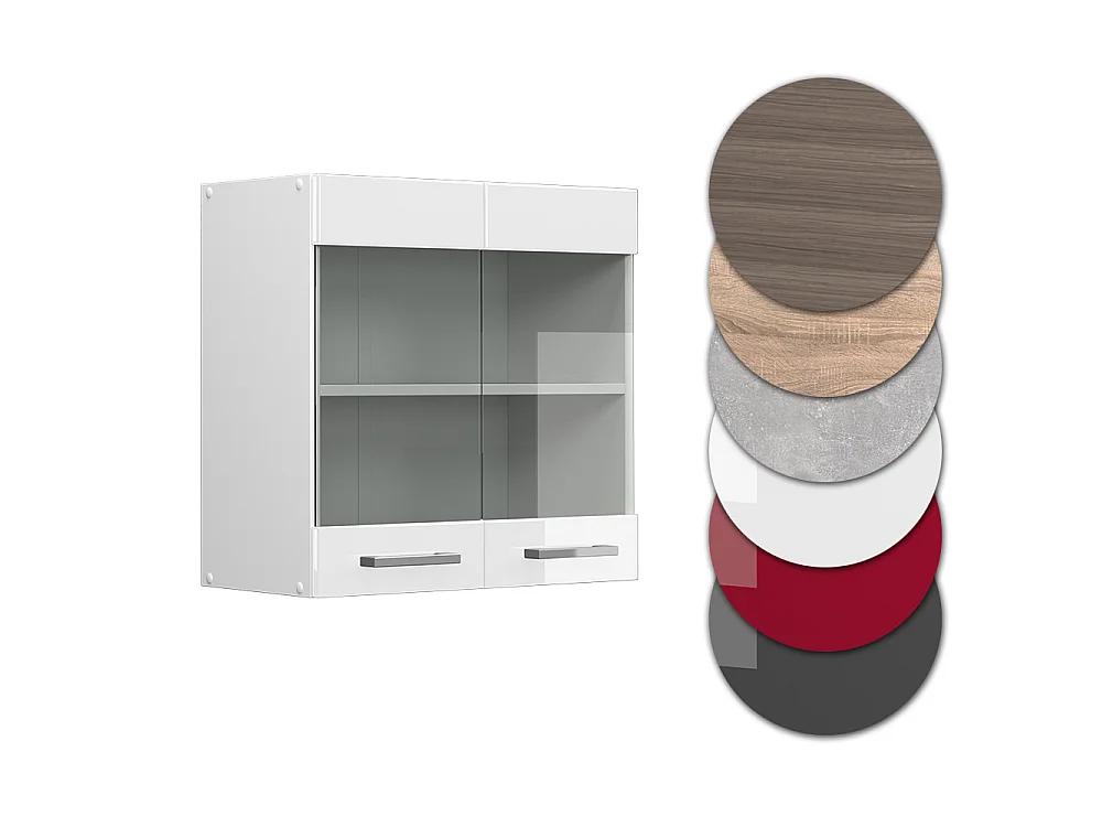 Mobile da cucina in vetro bianco lucido 60x31x60 r-line