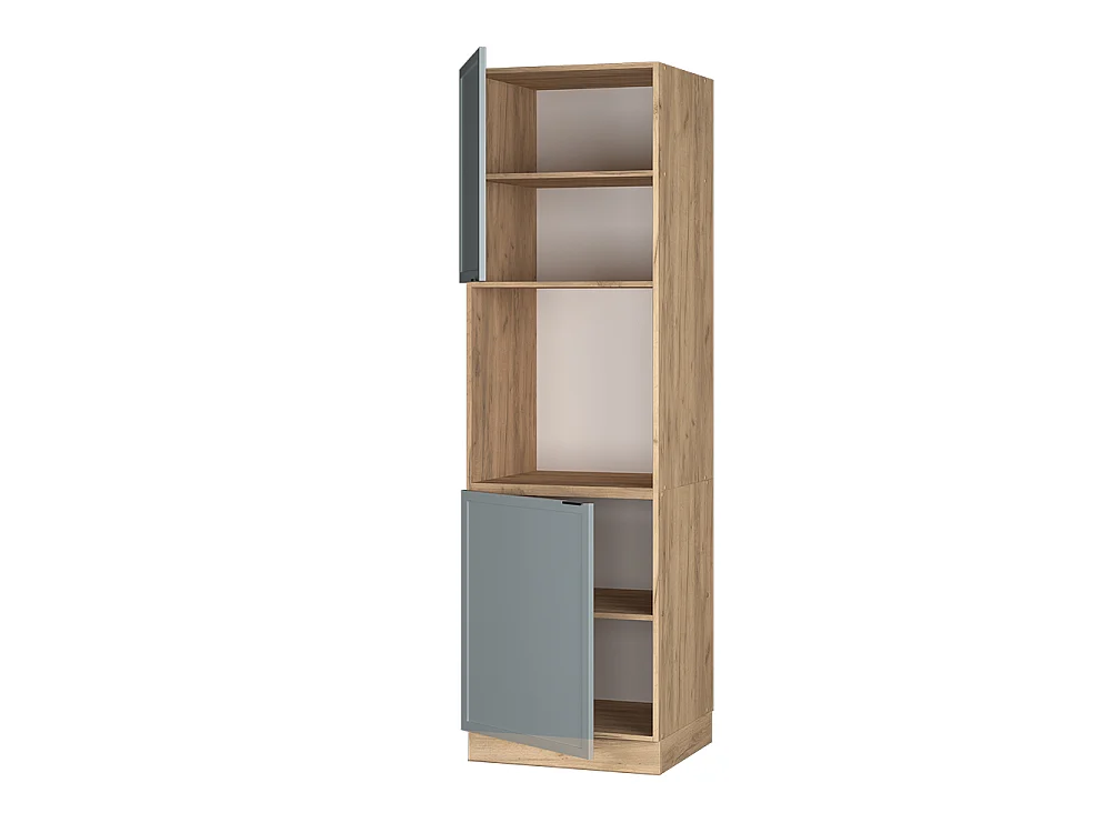 Herdumbauschrank hellblau-grau 60x58.1x206.8 fame-line