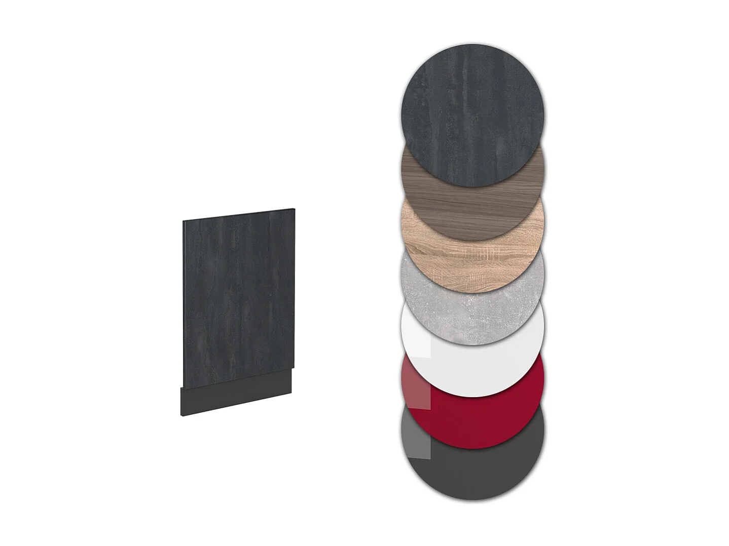 Frontblende schwarz beton 45x1.6x57.2 r-line