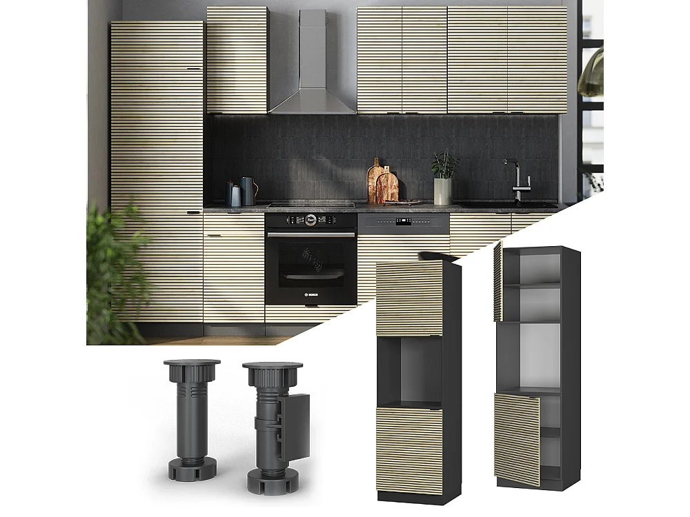 Meuble pour four panneau en chêne 60x58x206.8 fame-line