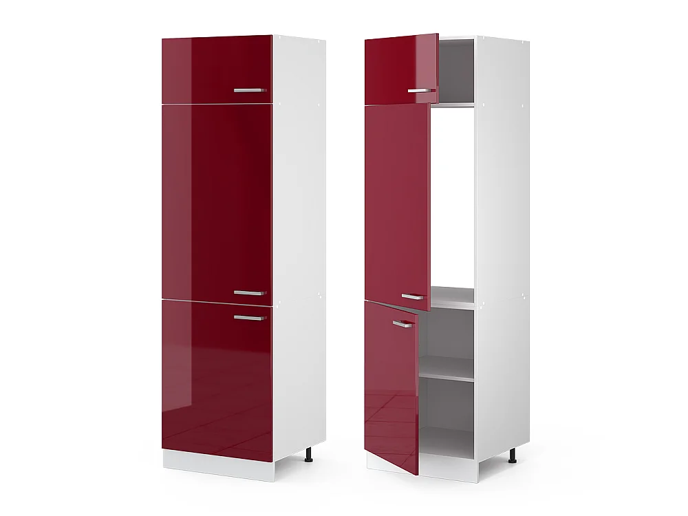 Armoire pour frigo rouge brillant 60x57.2x206.8 r-line