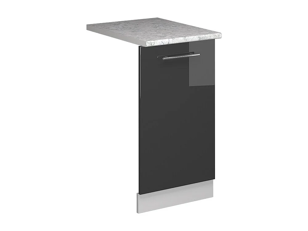 Façade de lave-vaisselle anthracite haute brillance 45x1.6x81.8 fame-line