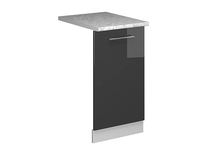 Façade de lave-vaisselle anthracite haute brillance 45x1.6x81.8 fame-line