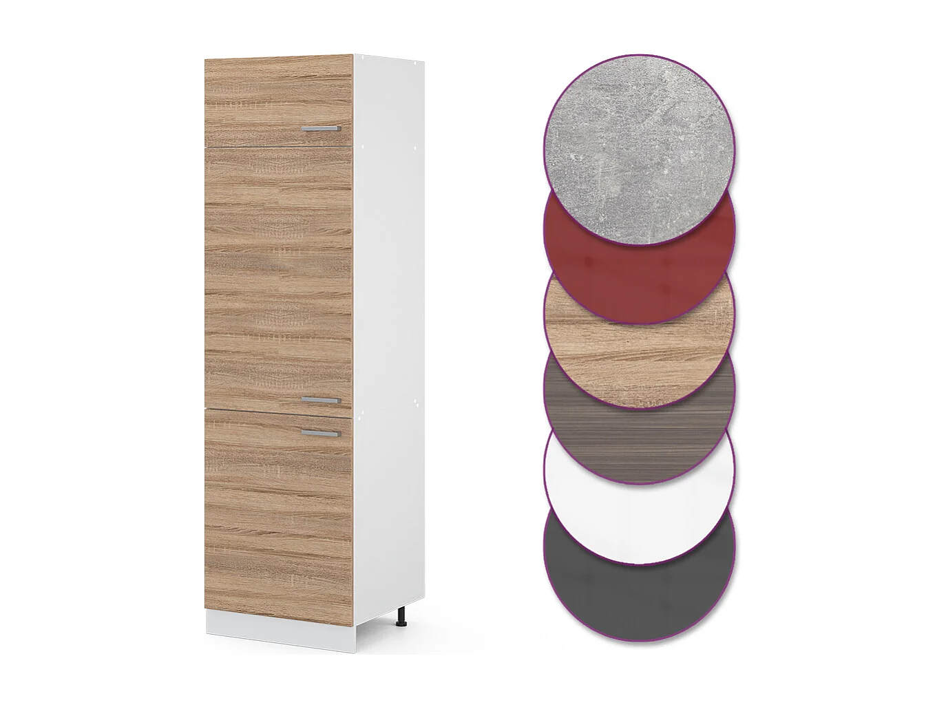 Armoire pour frigo sonoma 60x57.2x206.8 r-line