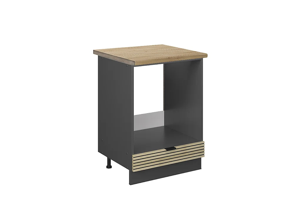 Mobile per forno da incasso pannello in quercia 60x60x82 fame-line